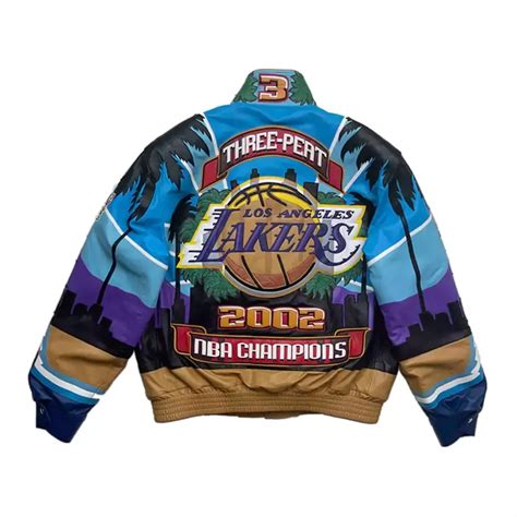 lakers 2002 championship jacket replica|2002 Lakers NBA 3Peat Championship Jacket (3XL.